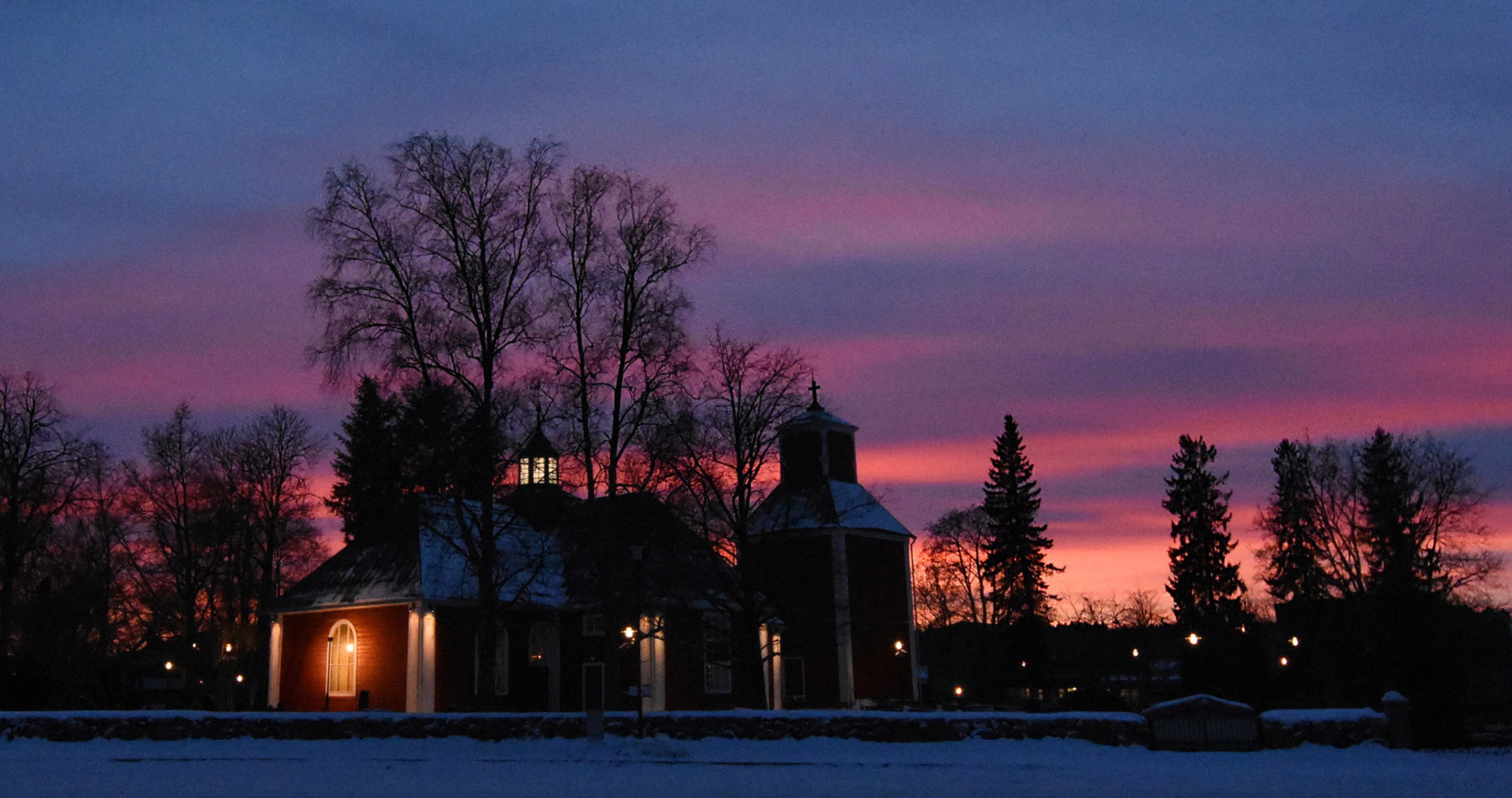 Auringonlasku Karkkilassa